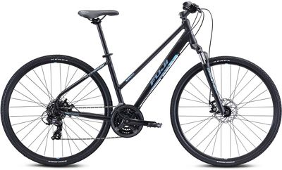 Fuji Traverse 1.7 ST Urban Bike 2022 - Satin Black - Cyan - 17, Satin Black - Cyan